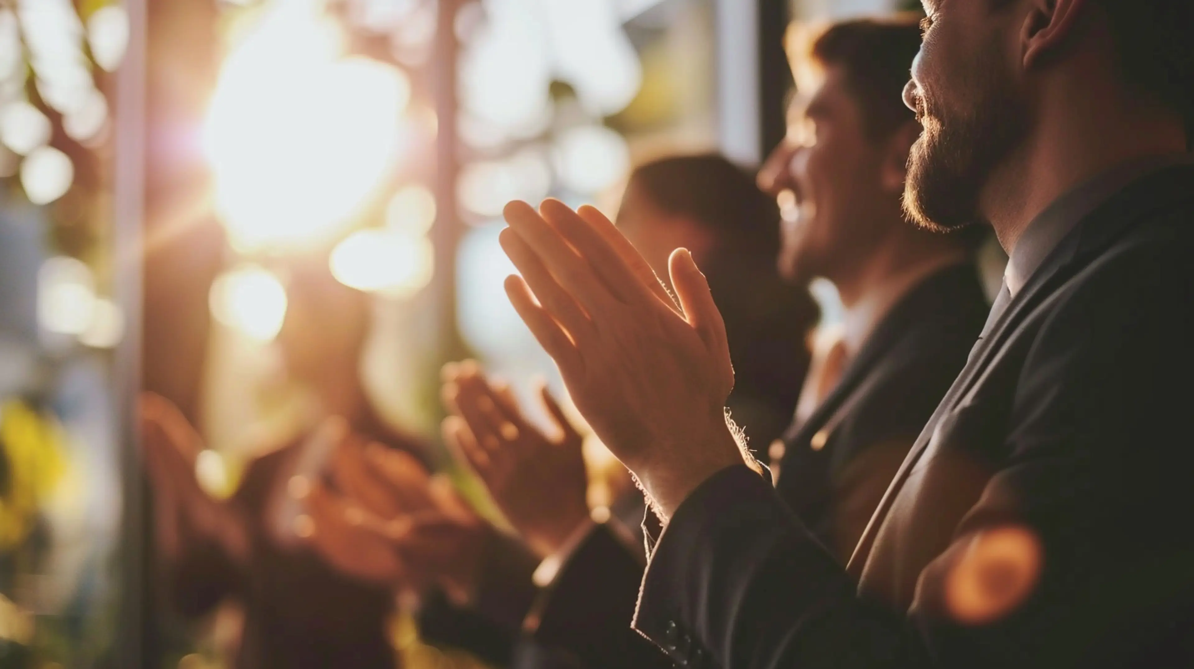 People clapping their hands